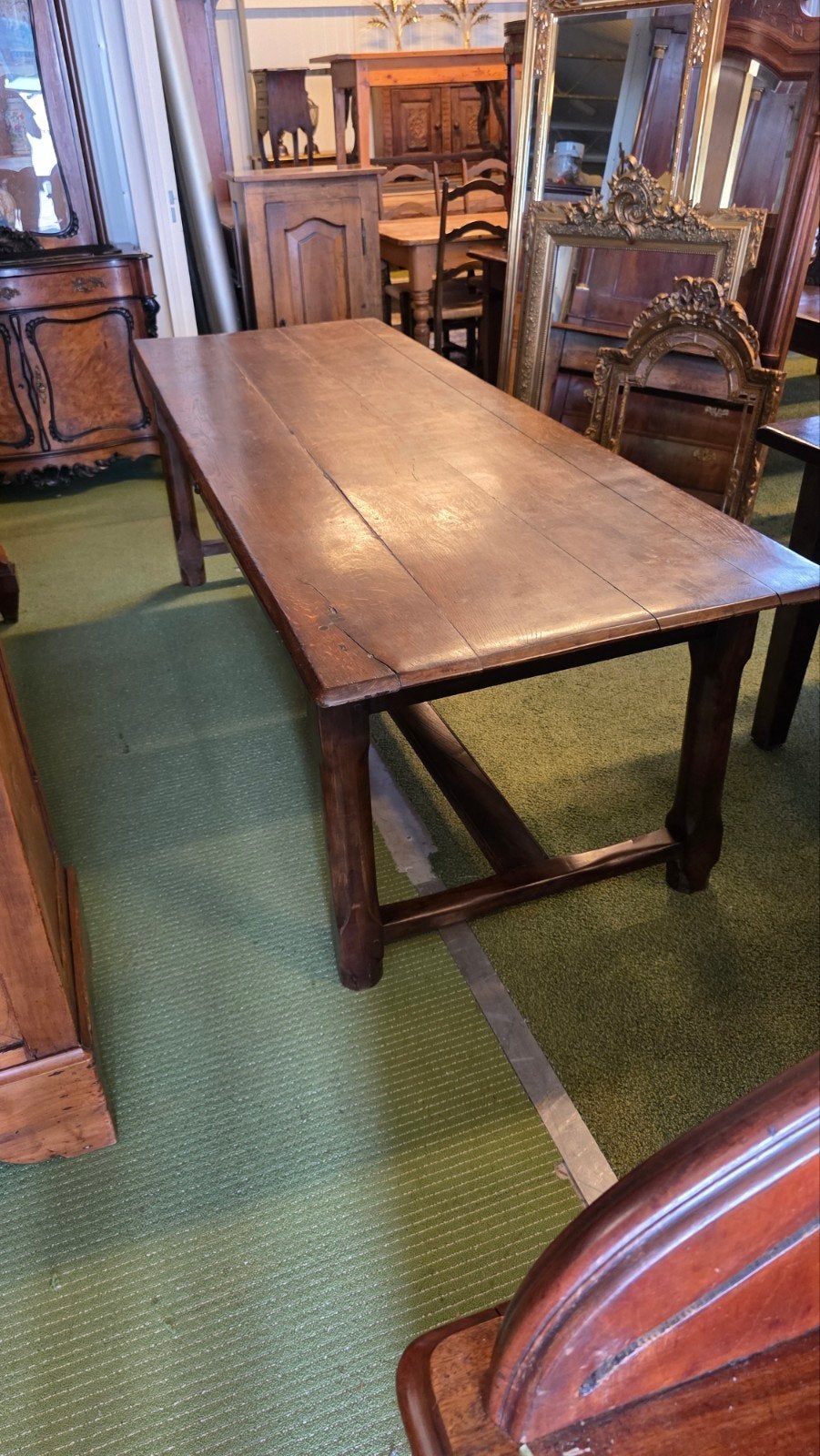 Zeer grote antieke Frans eiken eettafel, Ophalen