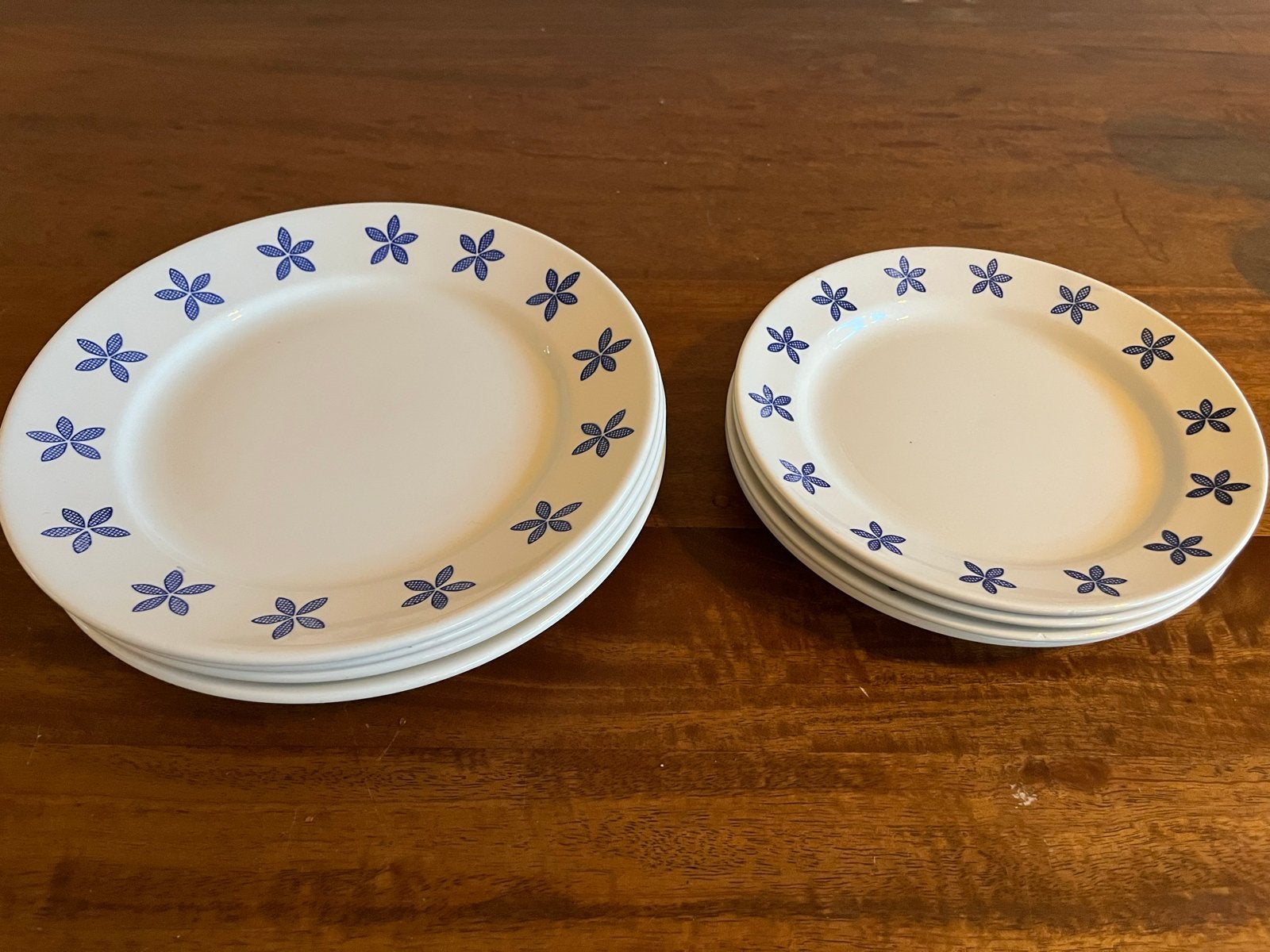 Vintage IKEA borden, 8 stuks in 2 maten, Huis en Inrichting, Gebruikt, Keramiek, Vintage, IKEA