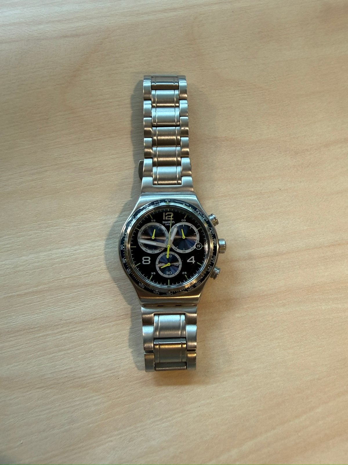 Swatch Heren Horloge, Sieraden, Tassen en Uiterlijk, Horloges | Heren, Staal, Gebruikt, Staal, Polshorloge