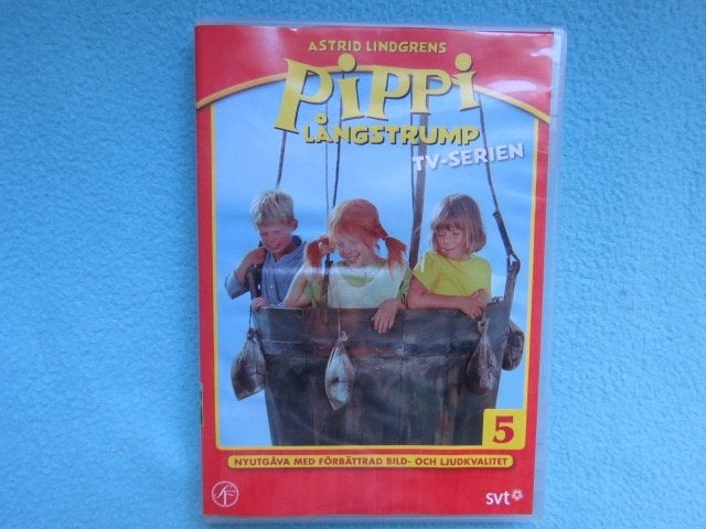 Zweedse DVD: Afl. 10 +11 van de tv-serie Pippi Långstrump, Avontuur, Alle leeftijden, Tv-serie, Import