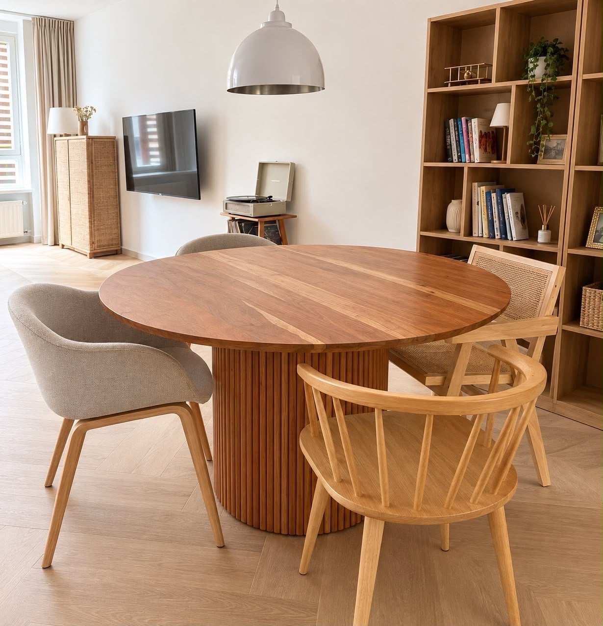 Stijlvolle ronde eettafel Jaime van Wehkamp Home (120 cm), Ophalen, 100 tot 150 cm, Rond, Zo goed als nieuw