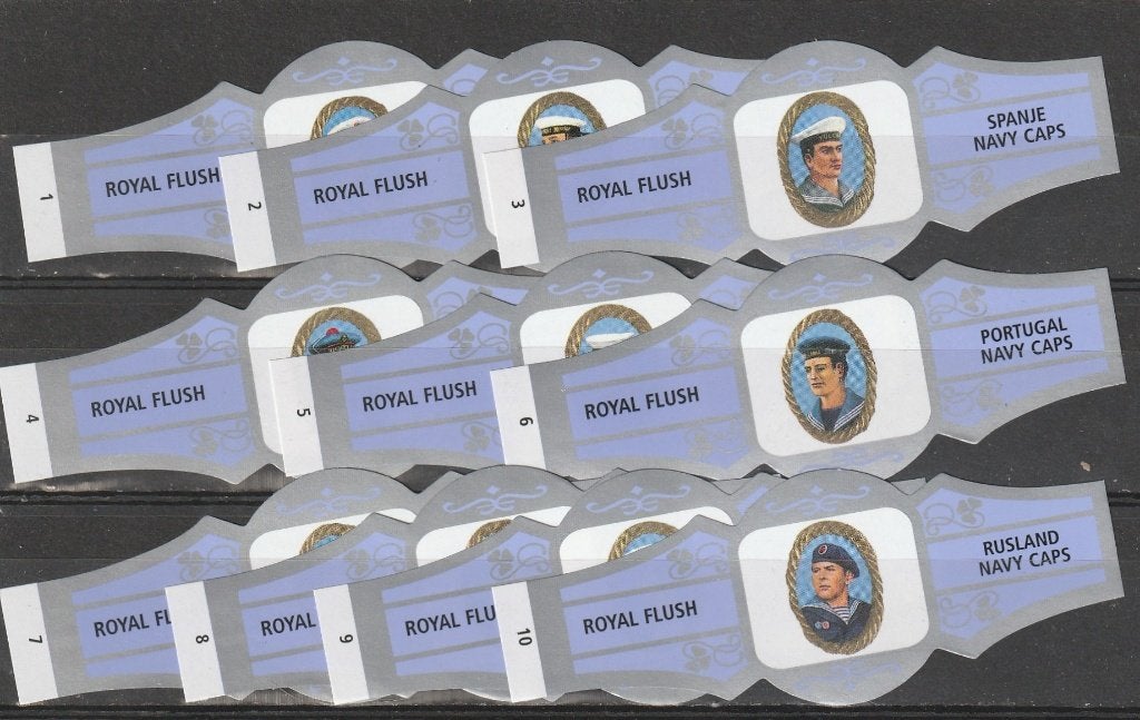 reeks 1104   matrozen   1-10 sigarenbanden, Ophalen of Verzenden, Zo goed als nieuw, Sigarenbandjes
