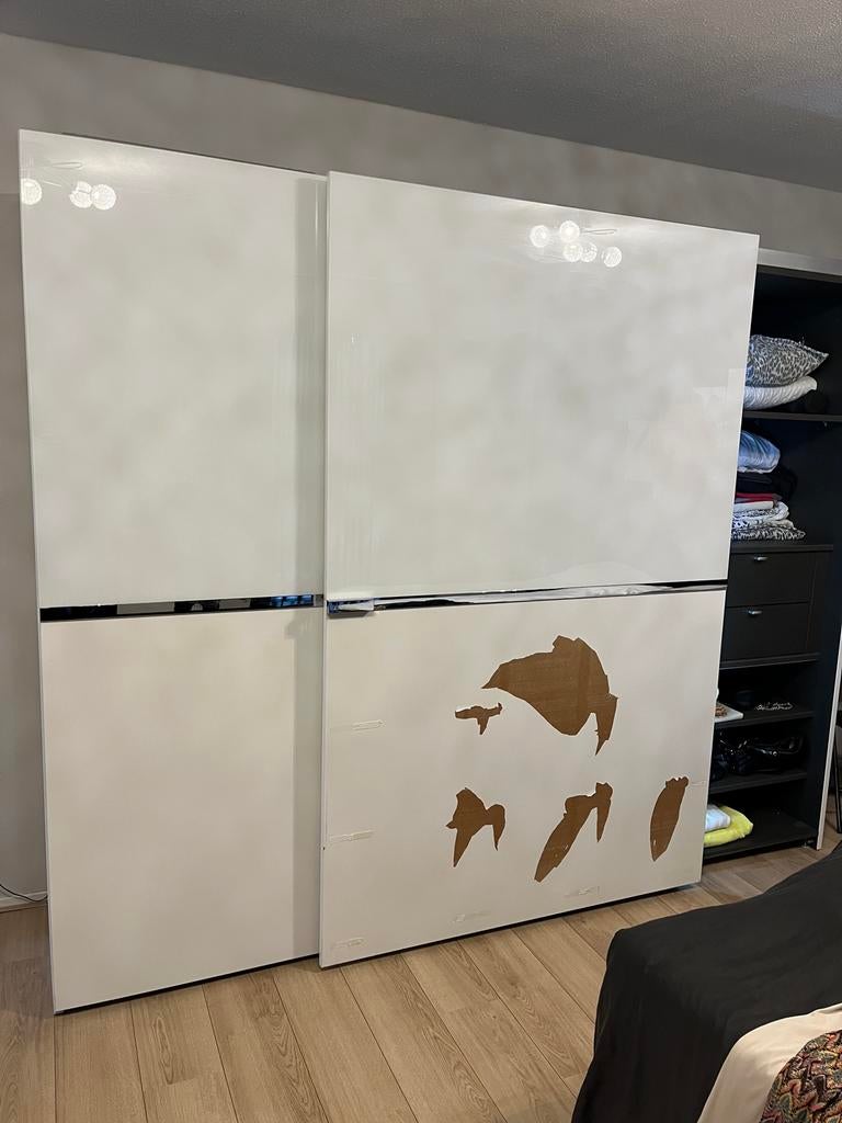 Mega luxe kledingkast Morgana, 280x63x220 cm, met verlichtin, Ophalen, Gebruikt, 200 cm of meer, Glas