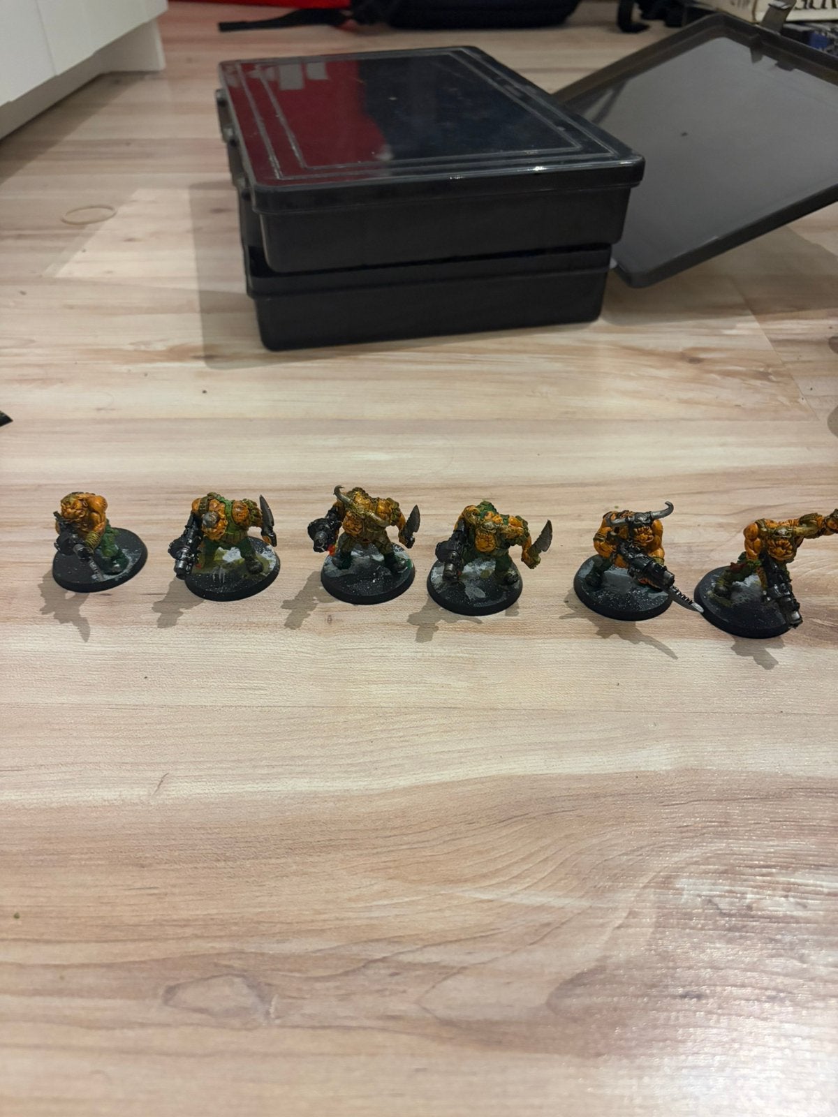 Warhammer 40k astra militarum 6 oude metalen ogryns #1, Figuurtje(s), Ophalen of Verzenden, Geverfd, Warhammer 40000