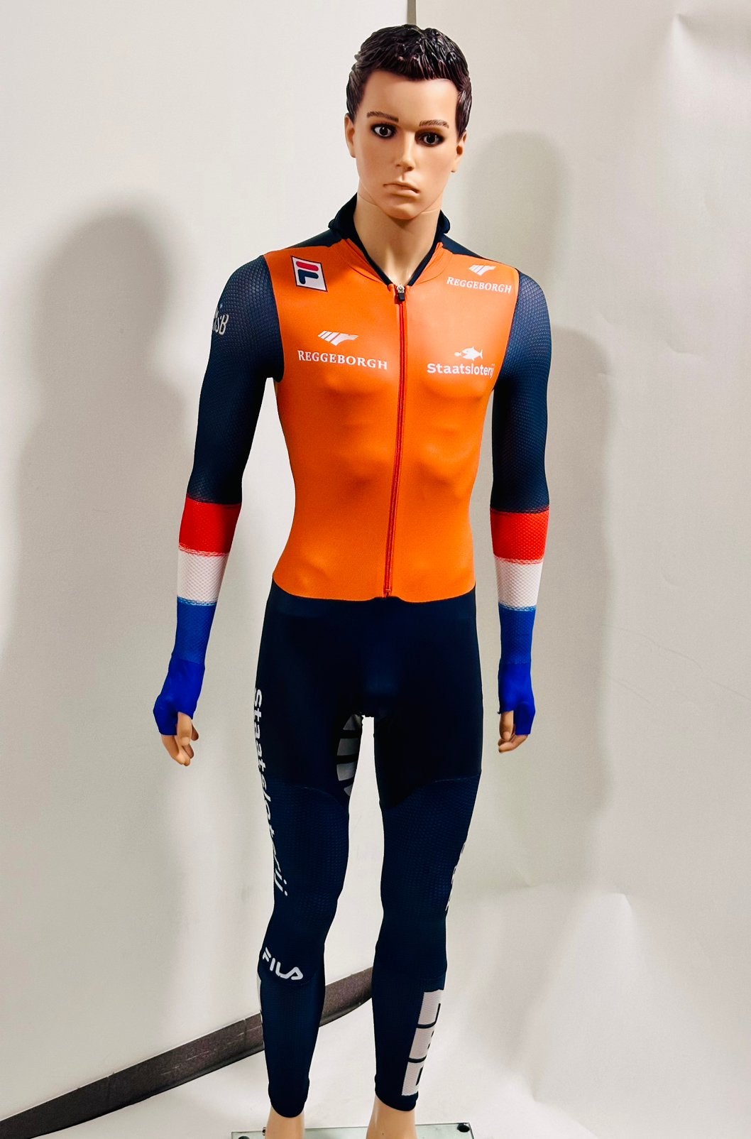 Schaatskleding schaatspak snelpak speedsuit M rubber Fila, Sport en Fitness, Ophalen of Verzenden, Zo goed als nieuw