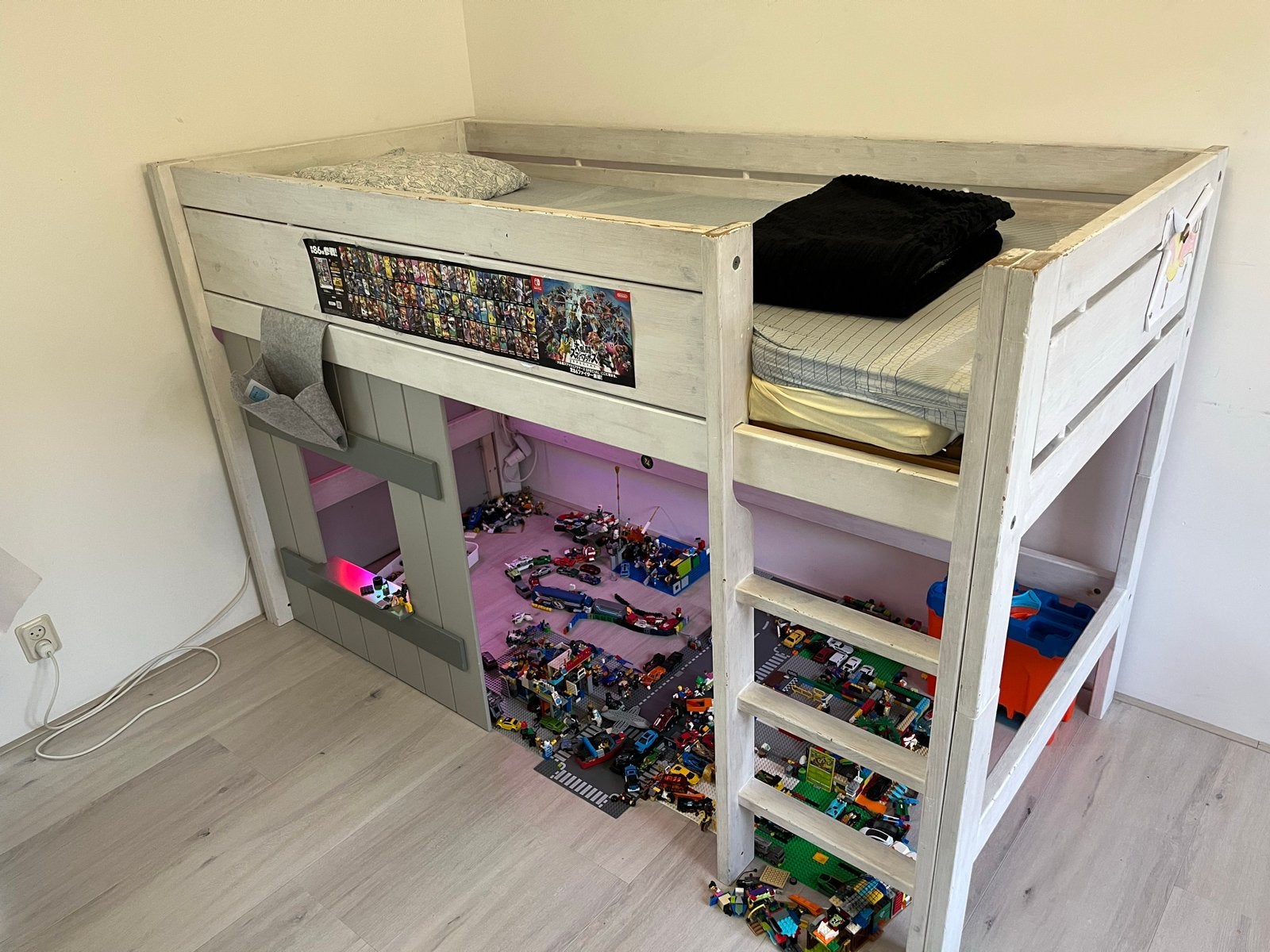 Lifetime halfhoogslaper met speelruimte, Ophalen, Gebruikt, 90 cm, Eenpersoons