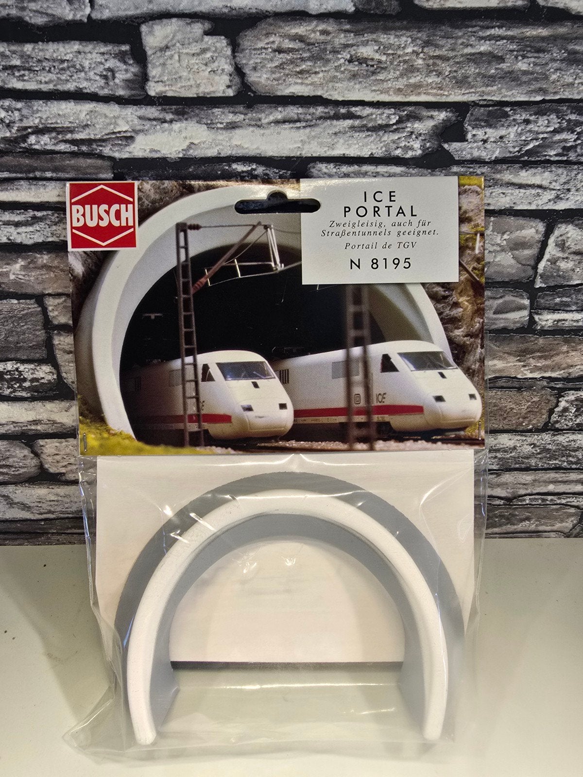 busch ICE tunnerportaal nieuw n spoor trein 1:160, Overige merken, Gelijkstroom of Wisselstroom, Brug, Tunnel of Gebouw, Nieuw