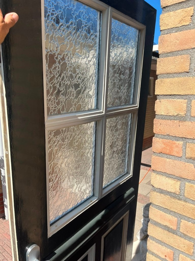 Goede gebruikte voordeuren  groen buitenkant wit binnen, Doe-het-zelf en Verbouw, Deuren en Horren, Ophalen, Gebruikt, 80 tot 100 cm