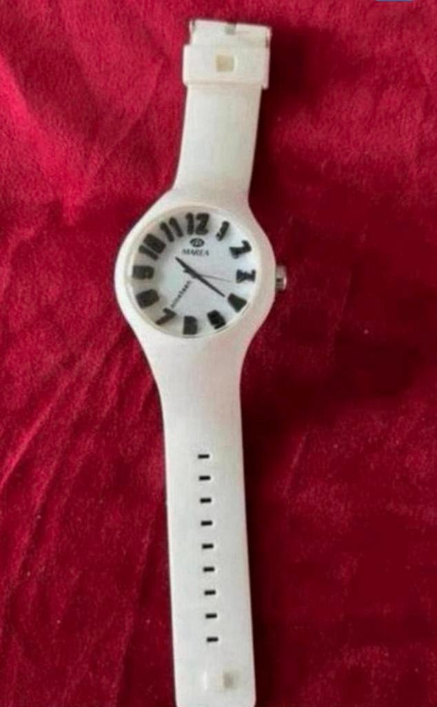 Marea Horloge Wit Zgan., Ophalen of Verzenden, Zo goed als nieuw, Overige merken