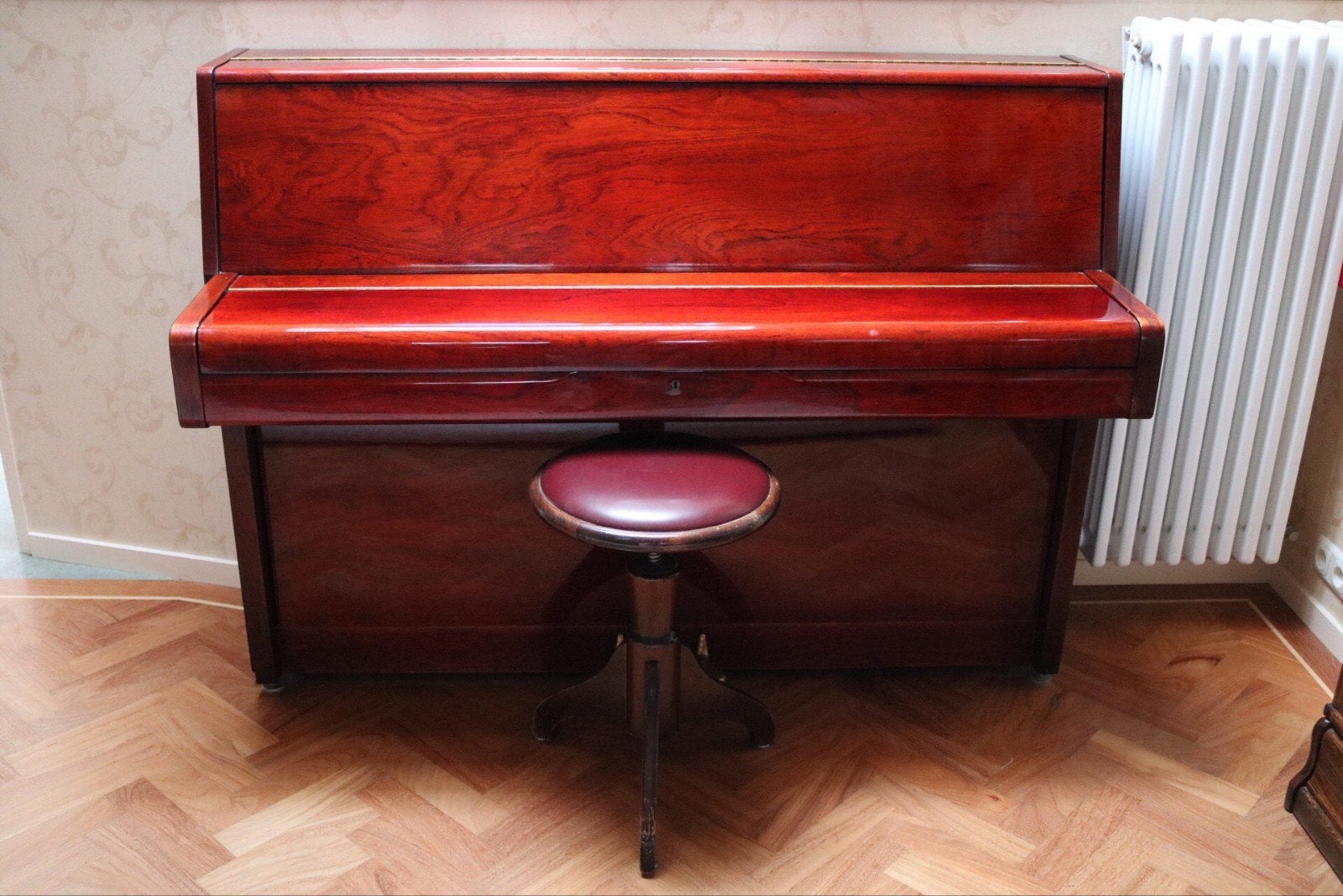 Te koop piano, Ophalen of Verzenden, Gebruikt, Bruin