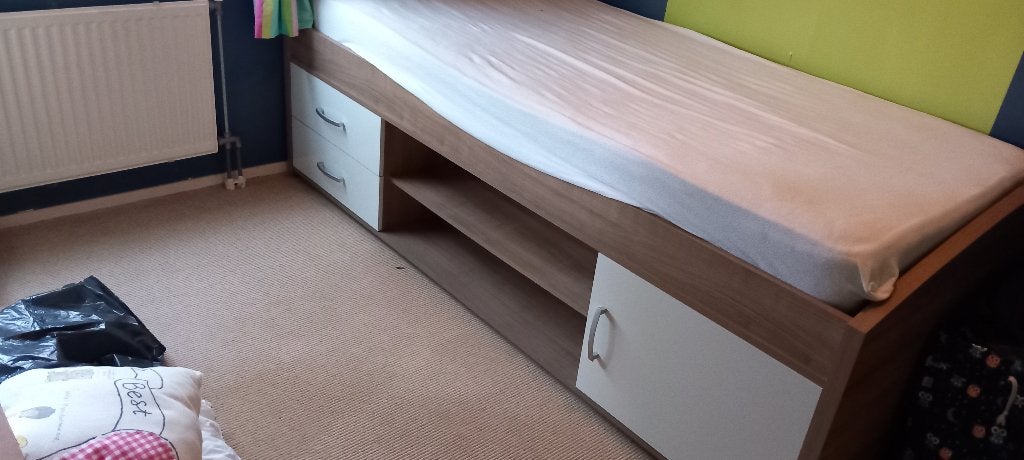 mooi tienerbed, Huis en Inrichting, Ophalen, Gebruikt, 90 cm, Eenpersoons