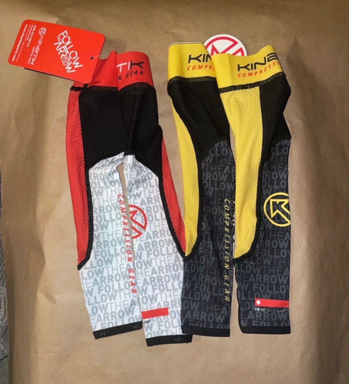 Kinetik Compressie Armstukken - Rood & Geel (XS), Ophalen of Verzenden, Nieuw