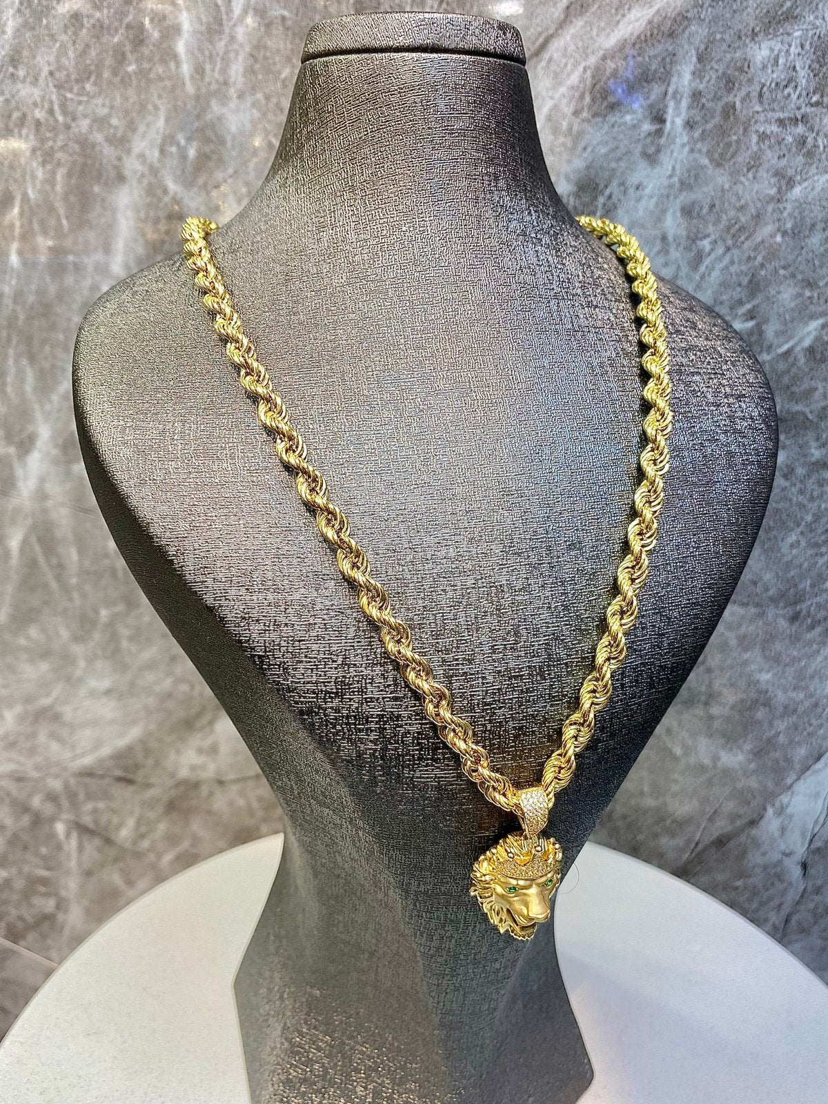 14k Gouden Rope Ketting & Leeuw, Sieraden, Tassen en Uiterlijk, Kettingen, Ophalen of Verzenden, Nieuw, Goud, Goud