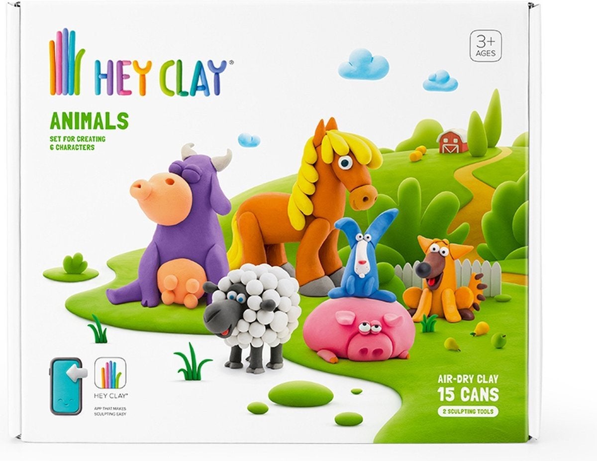 Hey Clay Animals air-dry clay 15 cans, Ophalen of Verzenden, Nieuw