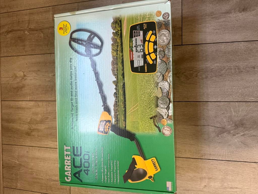 garret ace 400i met pin pointer, Hobby en Vrije tijd, Metaaldetectors, Ophalen of Verzenden, Zo goed als nieuw, Garrett