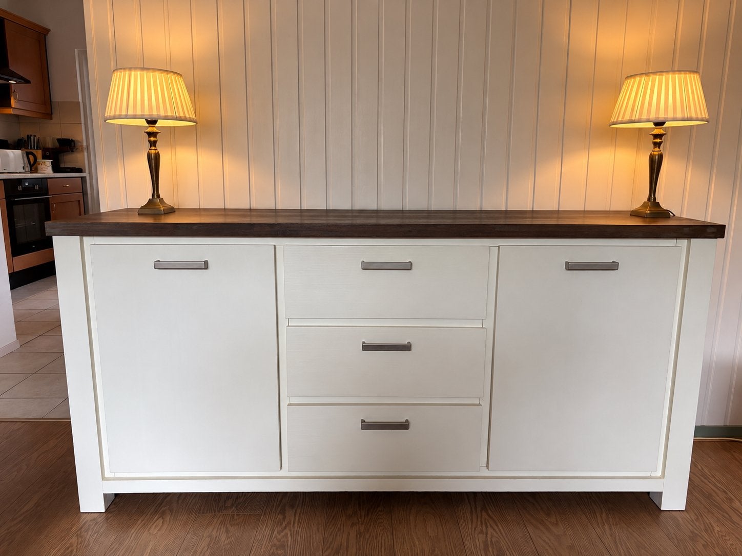 Complete set: Dressoir, TV-meubel, Boekenkast en Salontafel, Ophalen, Gebruikt, Landelijk, 150 tot 200 cm