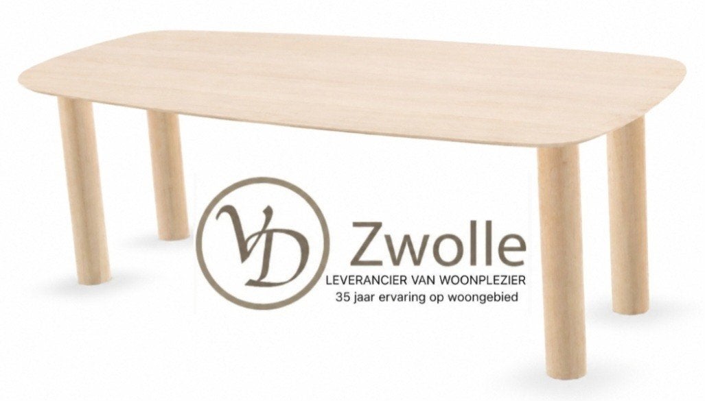 Tafel walnoten eiken op maat Deens ovaal ronde poten MASSIEF, 100 tot 150 cm, Eikenhout, Ophalen of Verzenden, Deens ovaal