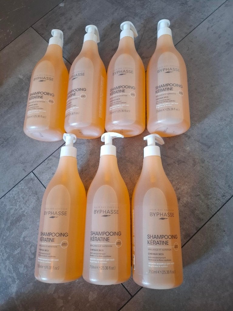 7 nieuwe flessen byphasse keratine shampoo (advr 201), Sieraden, Tassen en Uiterlijk, Ophalen of Verzenden, Nieuw, Shampoo of Conditioner