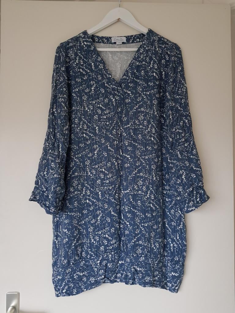 Blauwe jurk tuniek cotton club maat L large, Kleding | Dames, Blouses en Tunieken, Ophalen of Verzenden, Zo goed als nieuw, Maat 42/44 (L)