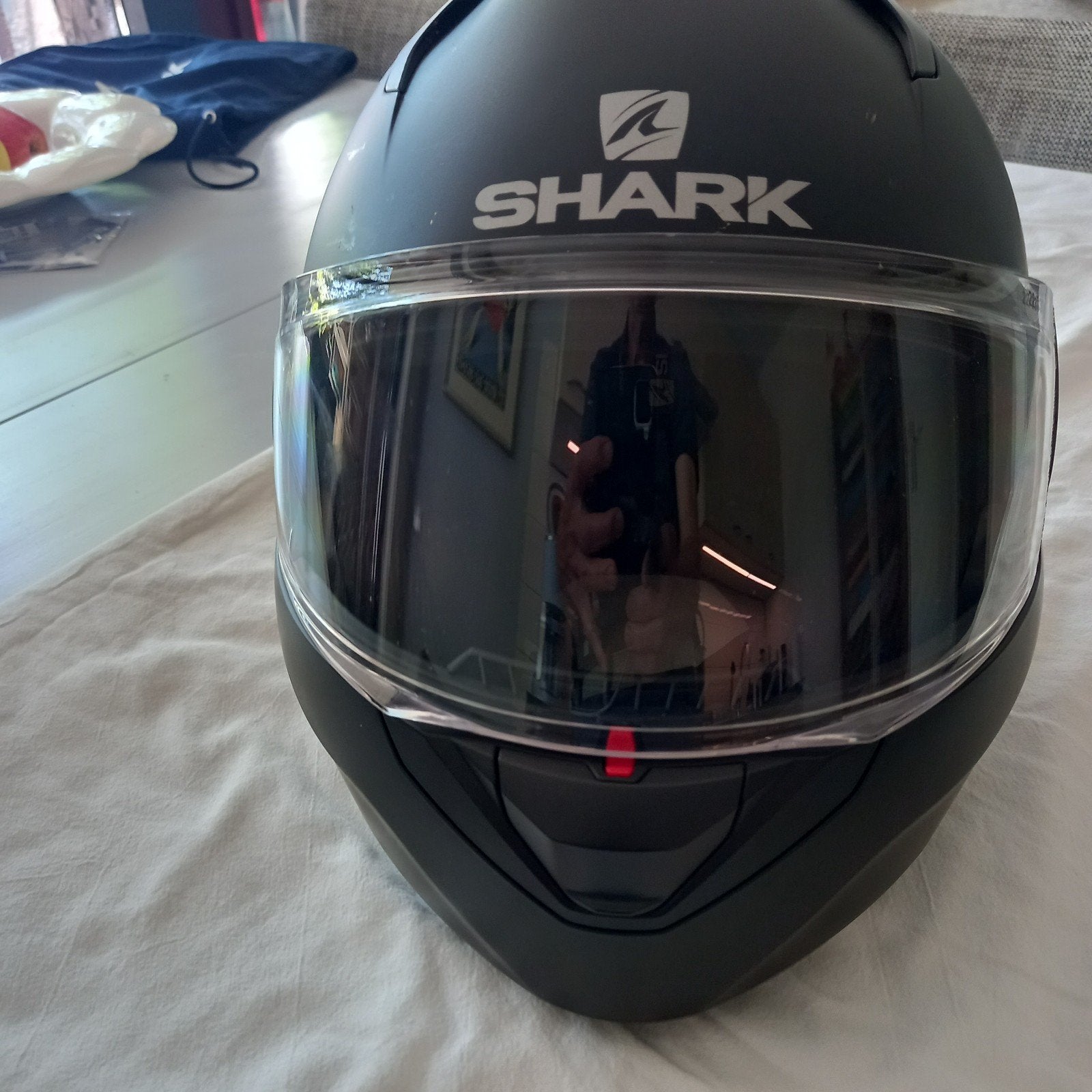 Shark Evo ES Blank-Mat Zwart. Systeemmotorhelm, Motoren, Kleding | Motorhelmen, Ophalen, M, Systeemhelm, Heren