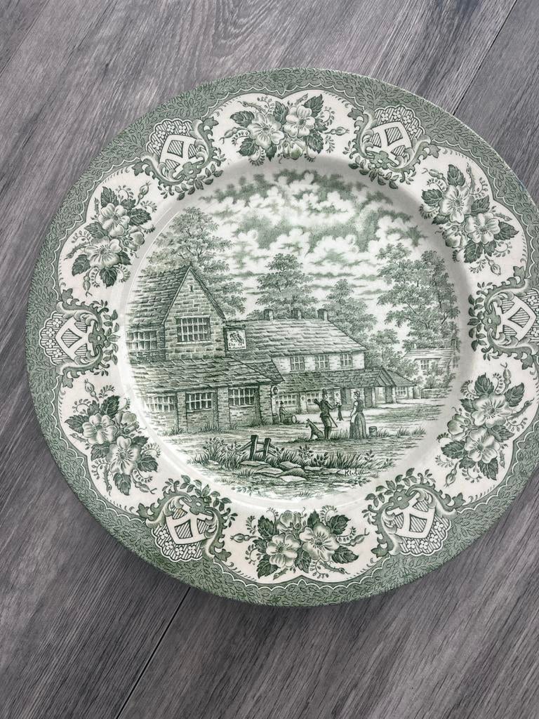 Ontbijtbord "Old Inns Series" - Engelse Ironstone, Ophalen of Verzenden