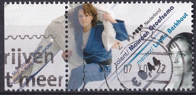 Topsport – Maureen Groefsema - gebruikt – NVPH 2667 tab, Ophalen of Verzenden, Na 1940, Gestempeld
