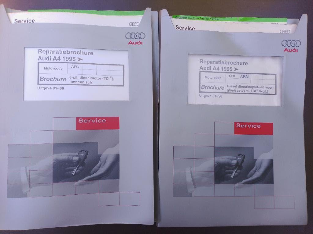 Audi A4 B5 dealer werkplaatsboeken 2.5 V6 TDi motor 110 KW, Ophalen of Verzenden, Gelezen, Audi