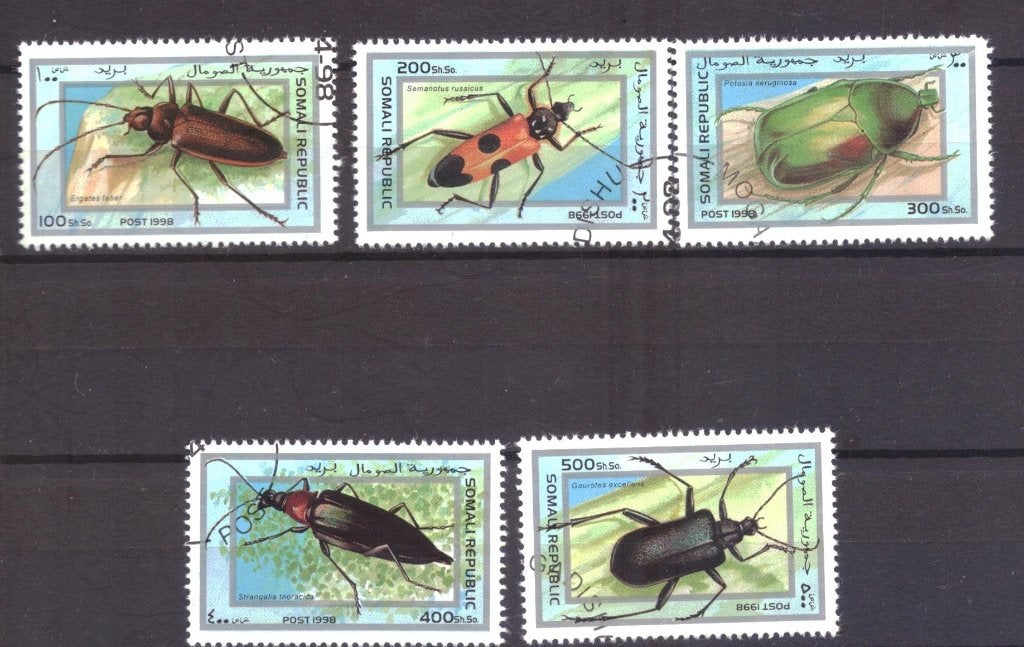 Somalië (illegale uitgave) Kevers (1998), Ophalen of Verzenden, Postfris, Dier of Natuur