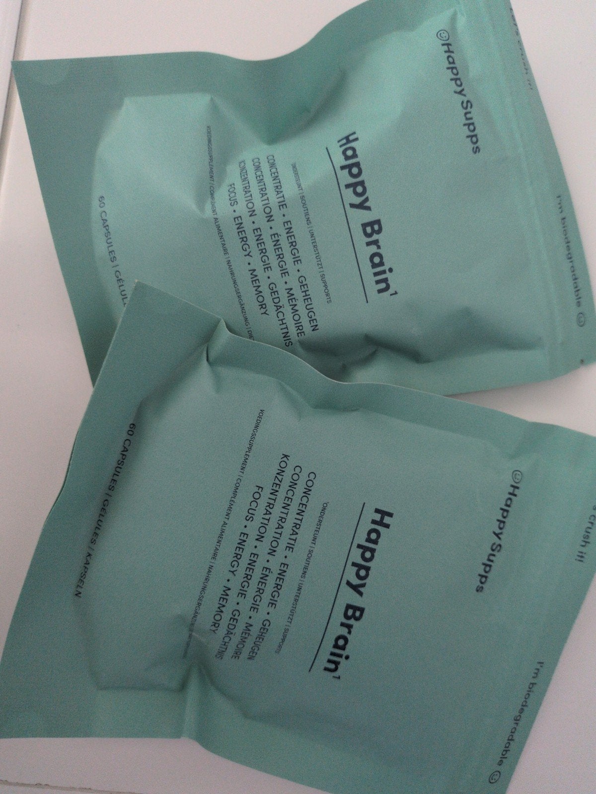 2 zakken Happy Brain capsules - 60 stuks per zak, Ophalen of Verzenden, Nieuw, Overige typen