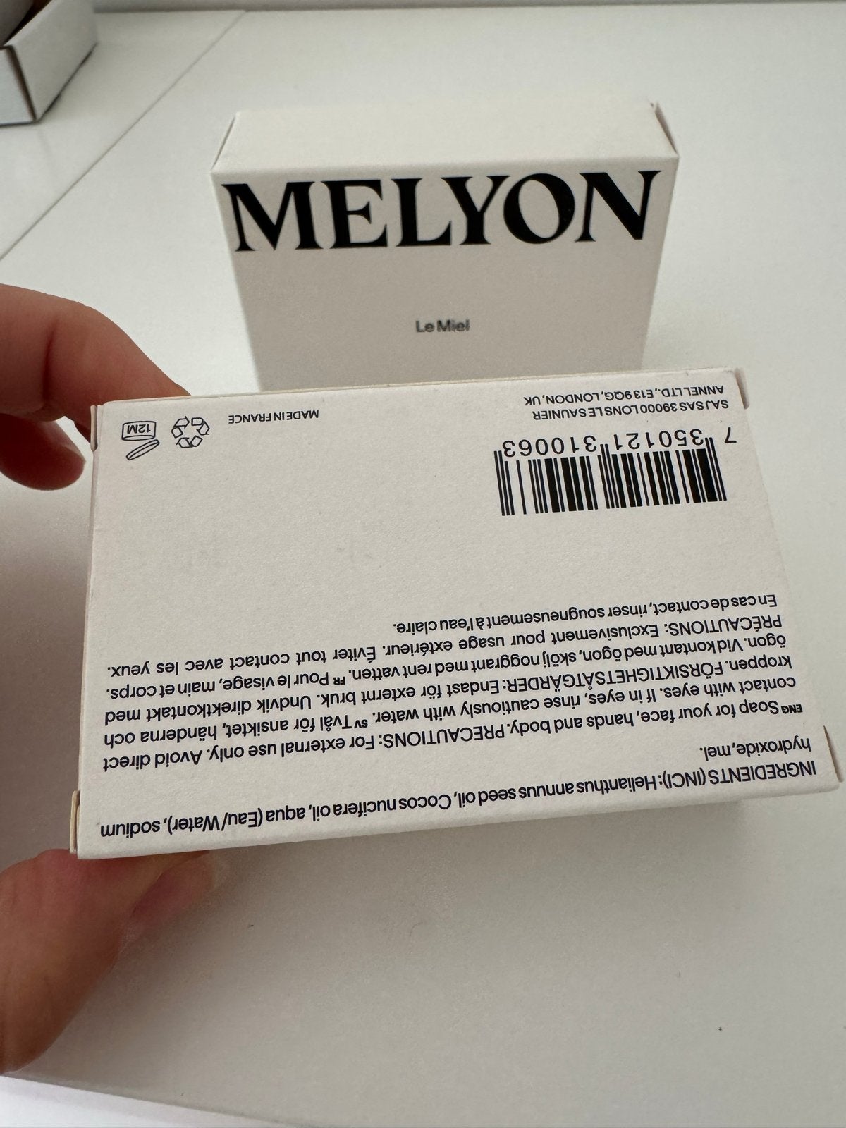 Melyon Le Miel Honingzeep - Nieuw in doos (2 stuks), Ophalen of Verzenden, Nieuw, Bad & Douche