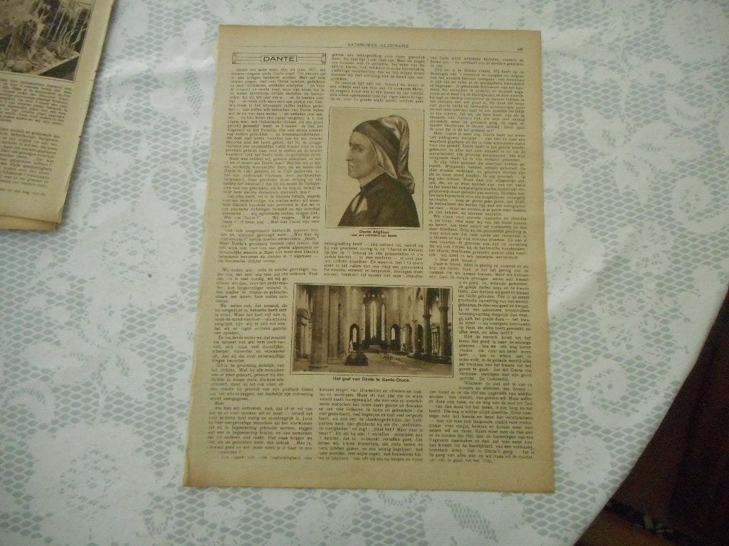 Dante. 1921., Ophalen of Verzenden, 1920 tot 1940, Knipsel(s)