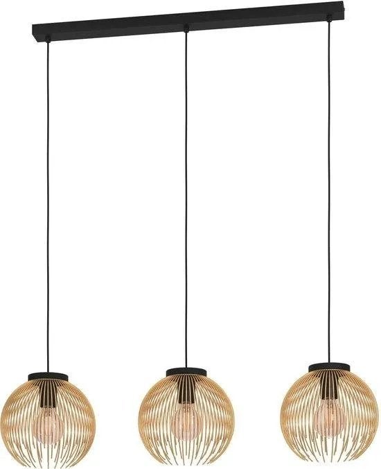 Luxe EGLO Hanglamp Goud - 3 Bollen voor Eettafel, Ophalen, Nieuw, Metaal, E27 (groot)