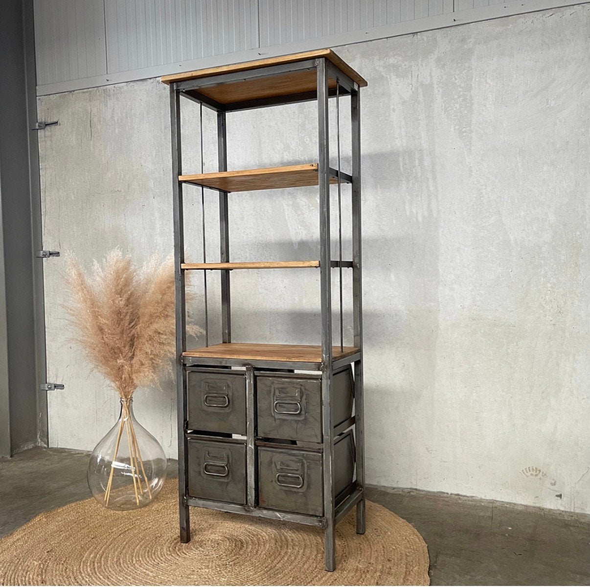 Industriële stellingkast, vintage kast, industrieel, Ophalen