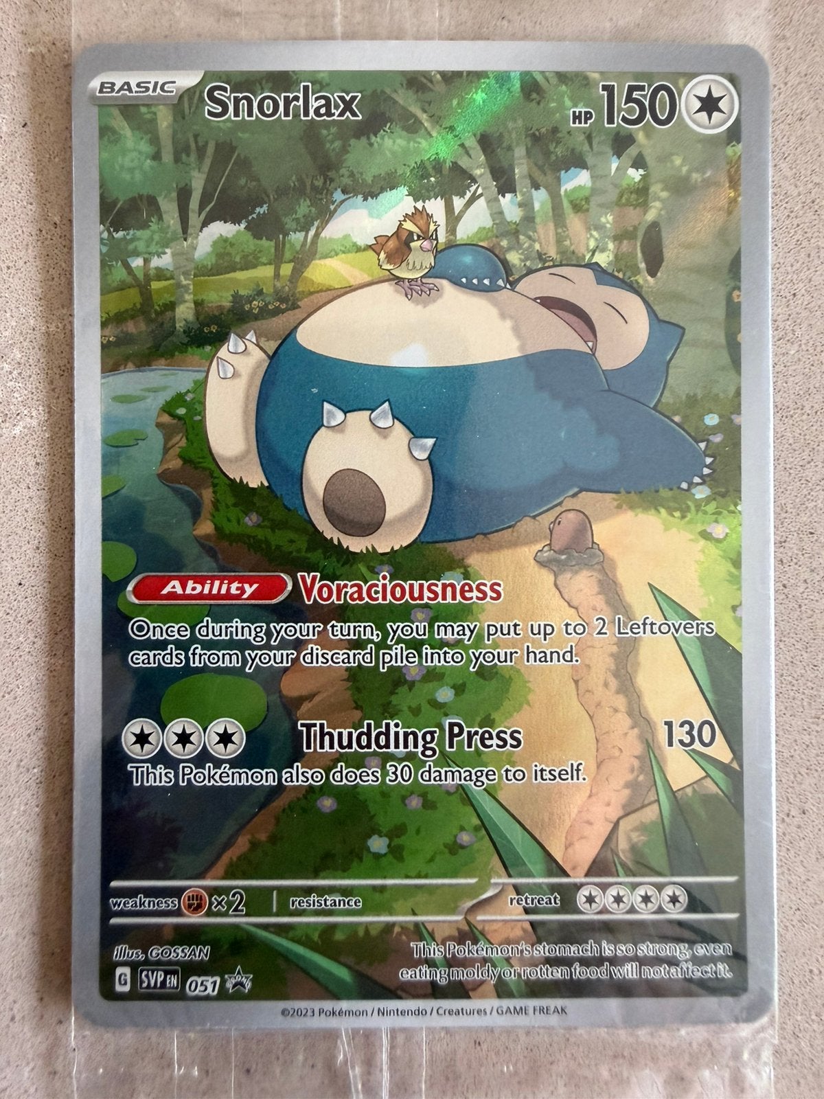 Snorlax 051 promo Pokemon 151 - near mint, Ophalen of Verzenden, Zo goed als nieuw