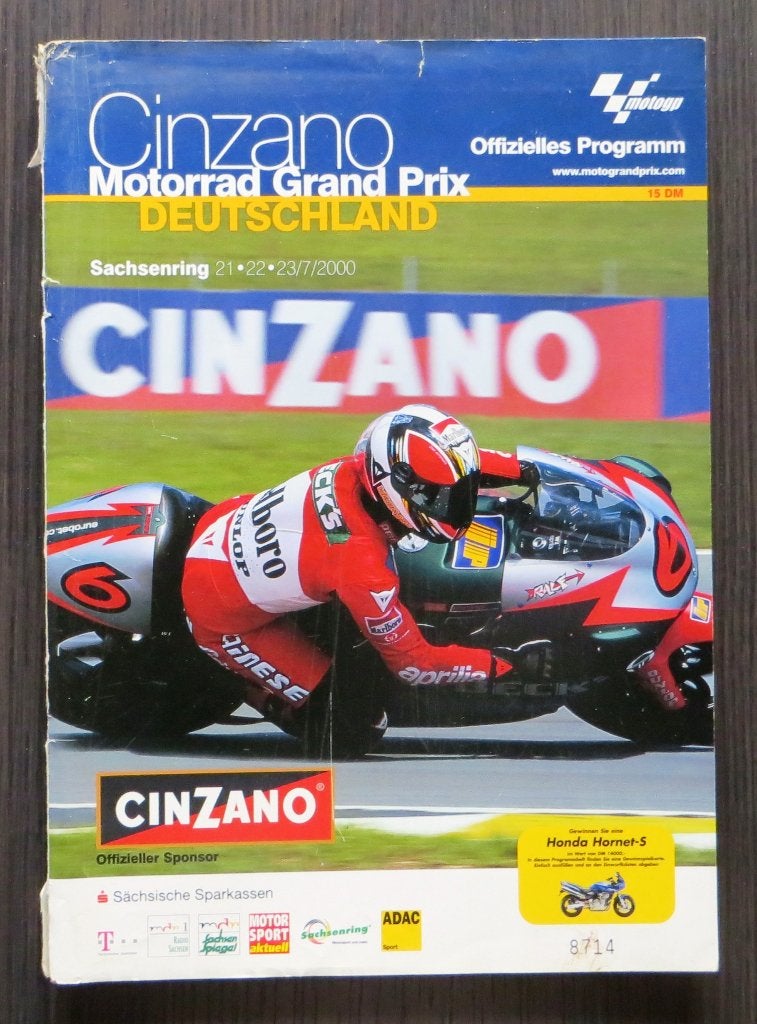 Programma Motorrad GP Deutschland Sachsenring 2000 - 162 blz, Verzenden, Gelezen, Algemeen