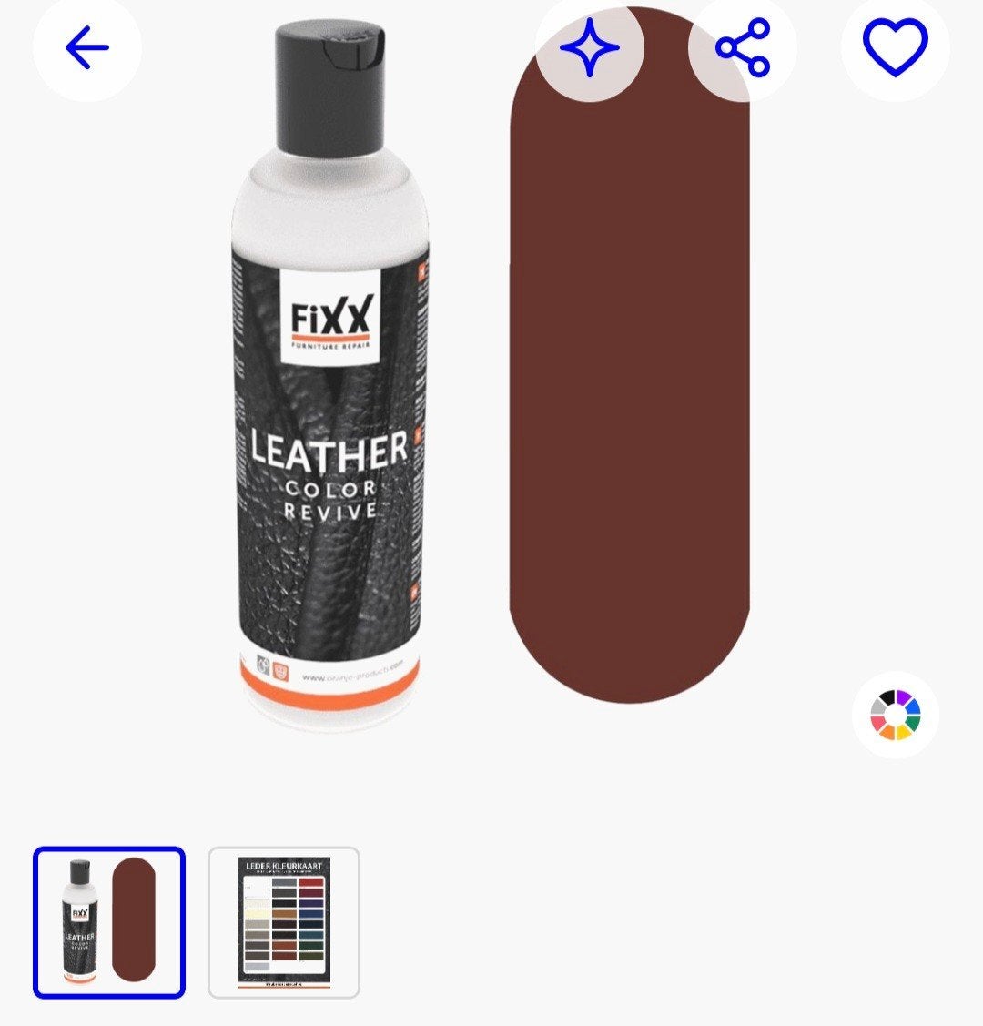 FiXX Leather Color Revive - Roodbruin Leer Verf, Ophalen of Verzenden, Gebruikt, Bruin, Overige materialen