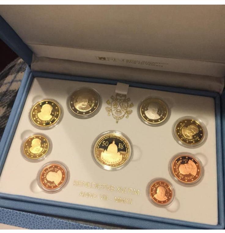 Vatican / Vaticaan PROOFSET 2012 met gouden 50 Euro Munt !!, Vaticaanstad, Setje, Goud, Overige waardes