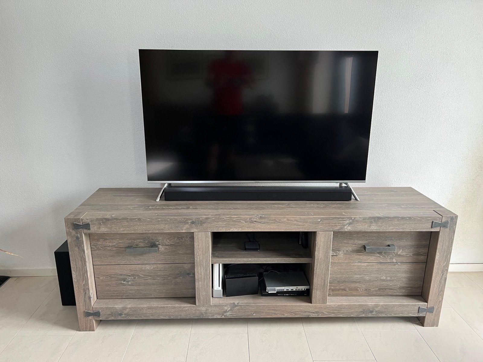 Robuust Televisiemeubel - 190x48x64cm, Ophalen, Gebruikt, 150 tot 200 cm, Minder dan 100 cm