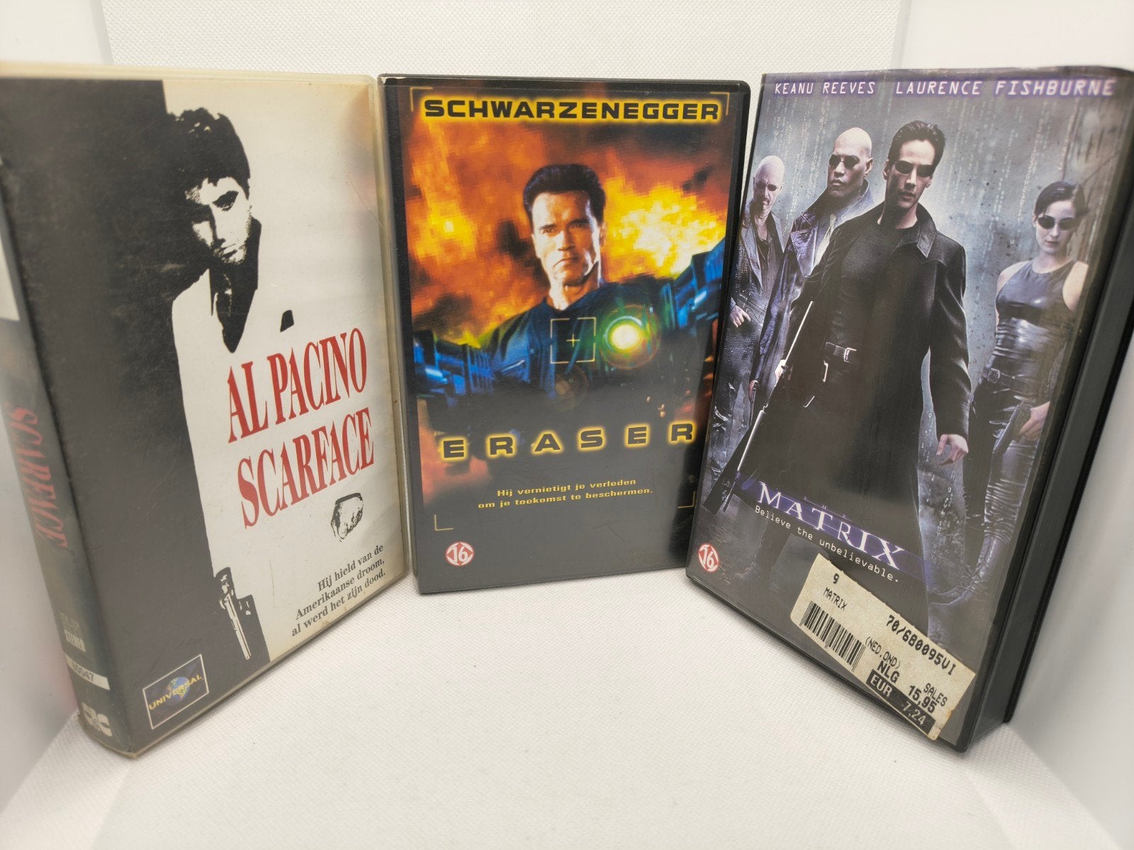 Scarface, eraser en matrix VHS lot, Alle leeftijden, Ophalen of Verzenden, Zo goed als nieuw