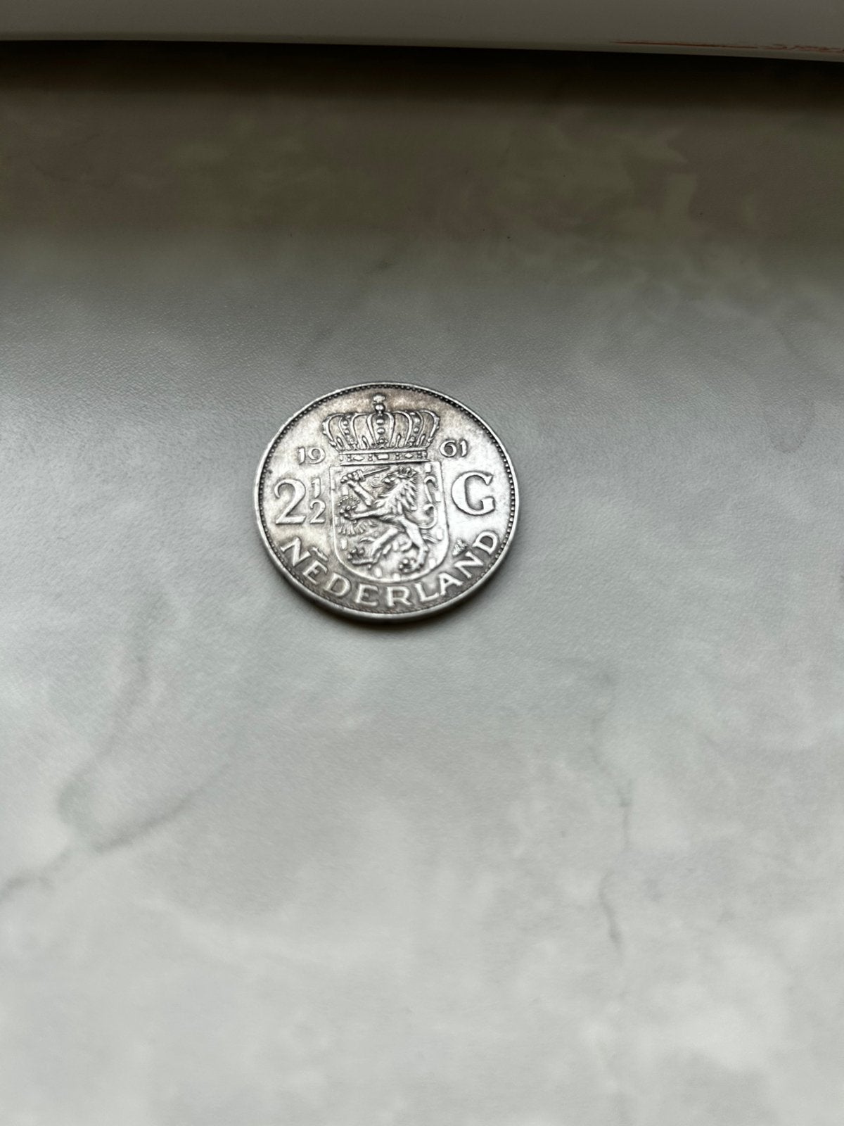 Zilveren 2,5 gulden munt 1961, Postzegels en Munten, Munten | Nederland, Koningin Beatrix, Zilver, Ophalen of Verzenden, Losse munt