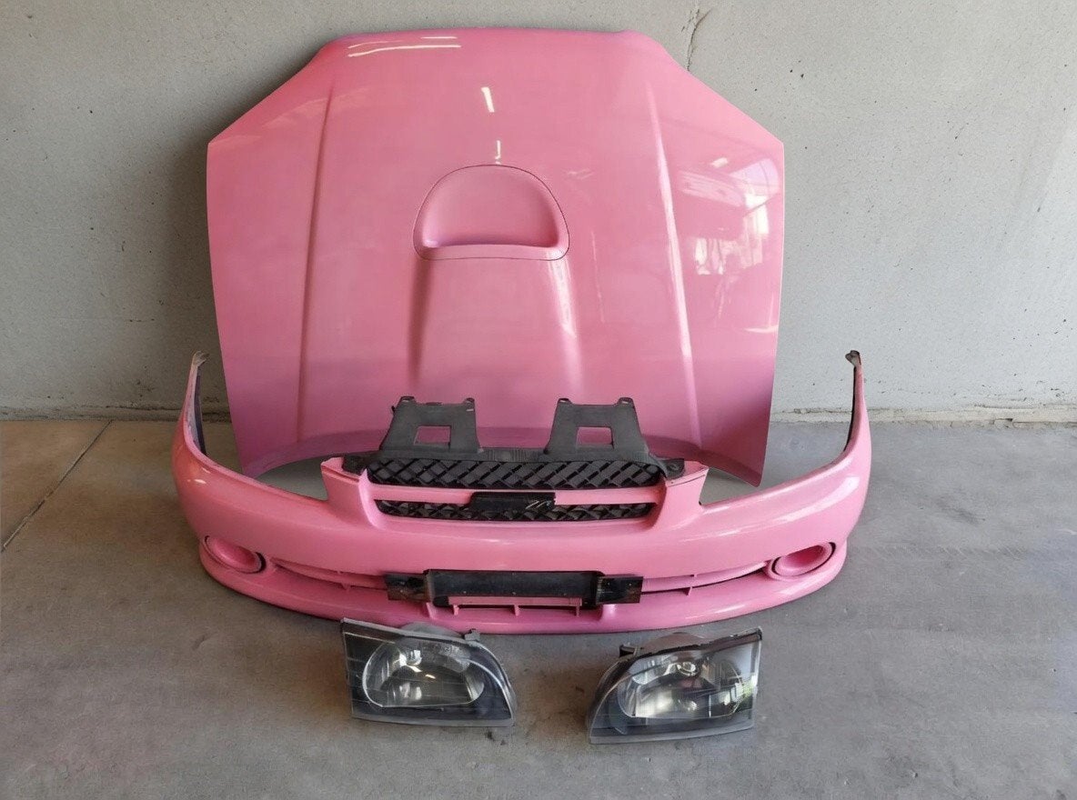 Toyota Starlet Glanza V 96 Spec Roze Front Bumper Motorkap, Ophalen, Gebruikt, Voor, Toyota