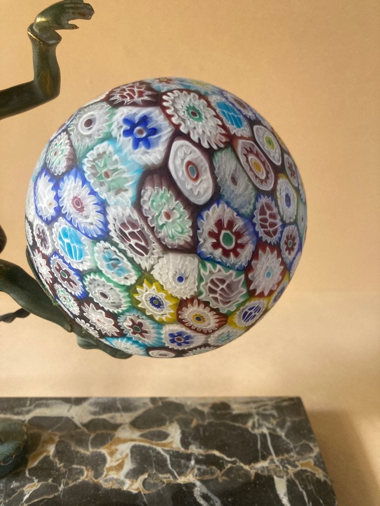 Art Deco Tafellamp Gerda Gerdano met Murano Millefiori, Ophalen of Verzenden