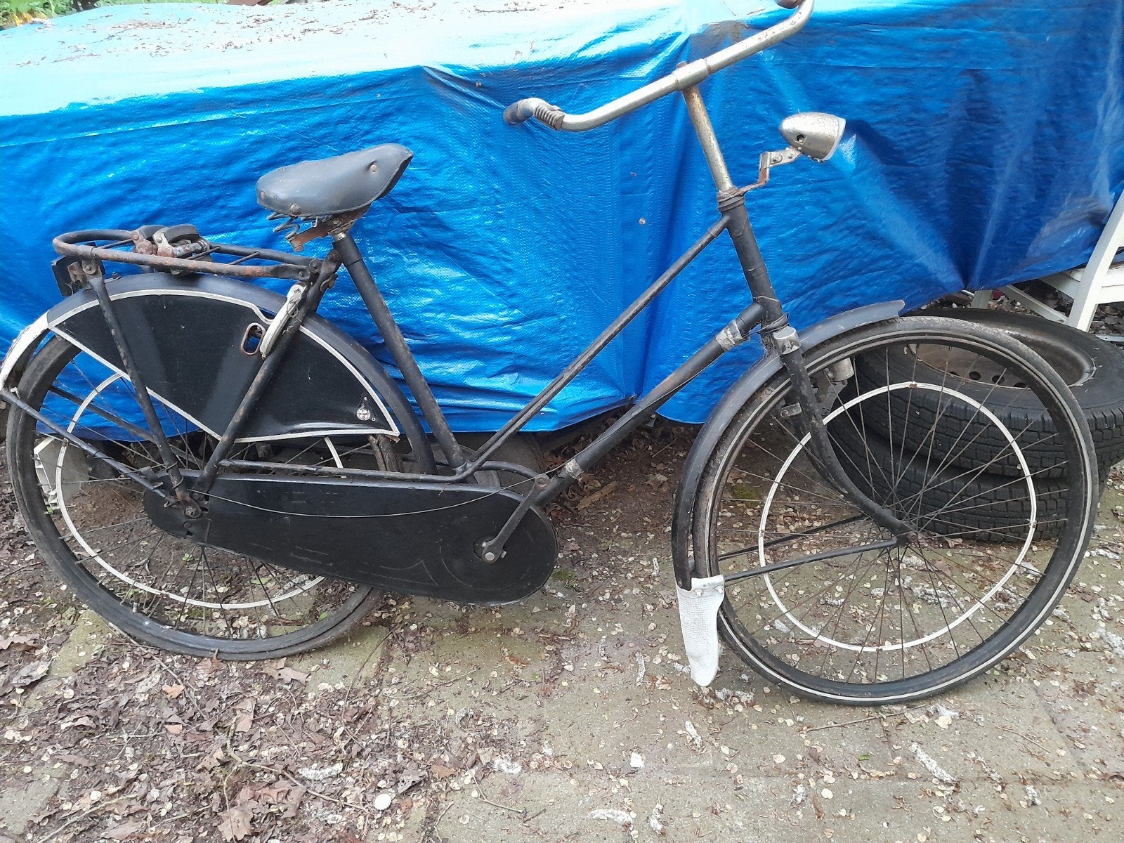 Locomotief oude fiets., Fietsen en Brommers, Ophalen, Terugtraprem, Locomotief, Jaren '60 of nieuwer