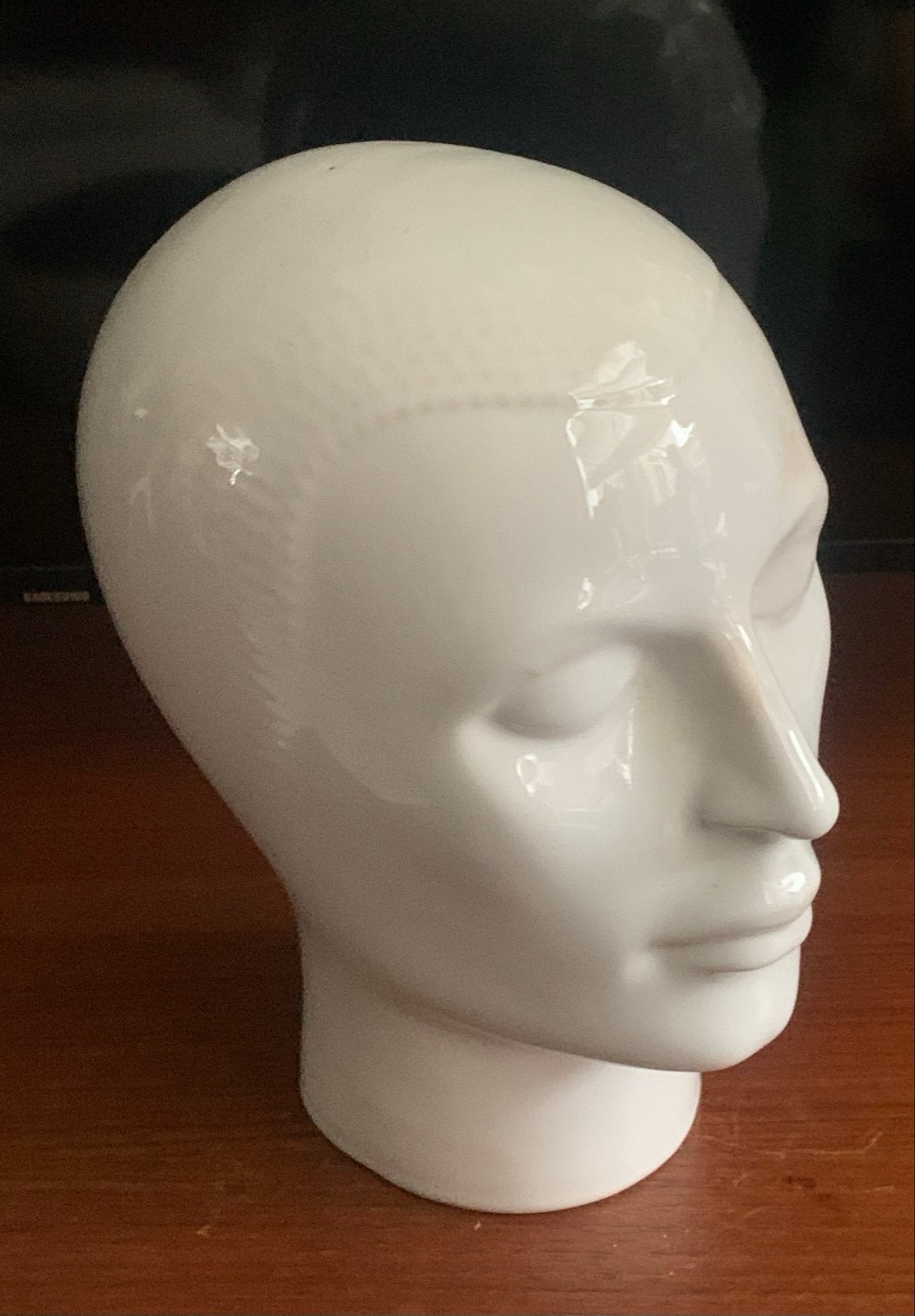 Witte Keramische Mannequin Hoofd - Perfect voor Hoeden/Siera, Ophalen of Verzenden, Pop/figuur, Wit, Steen/keramiek