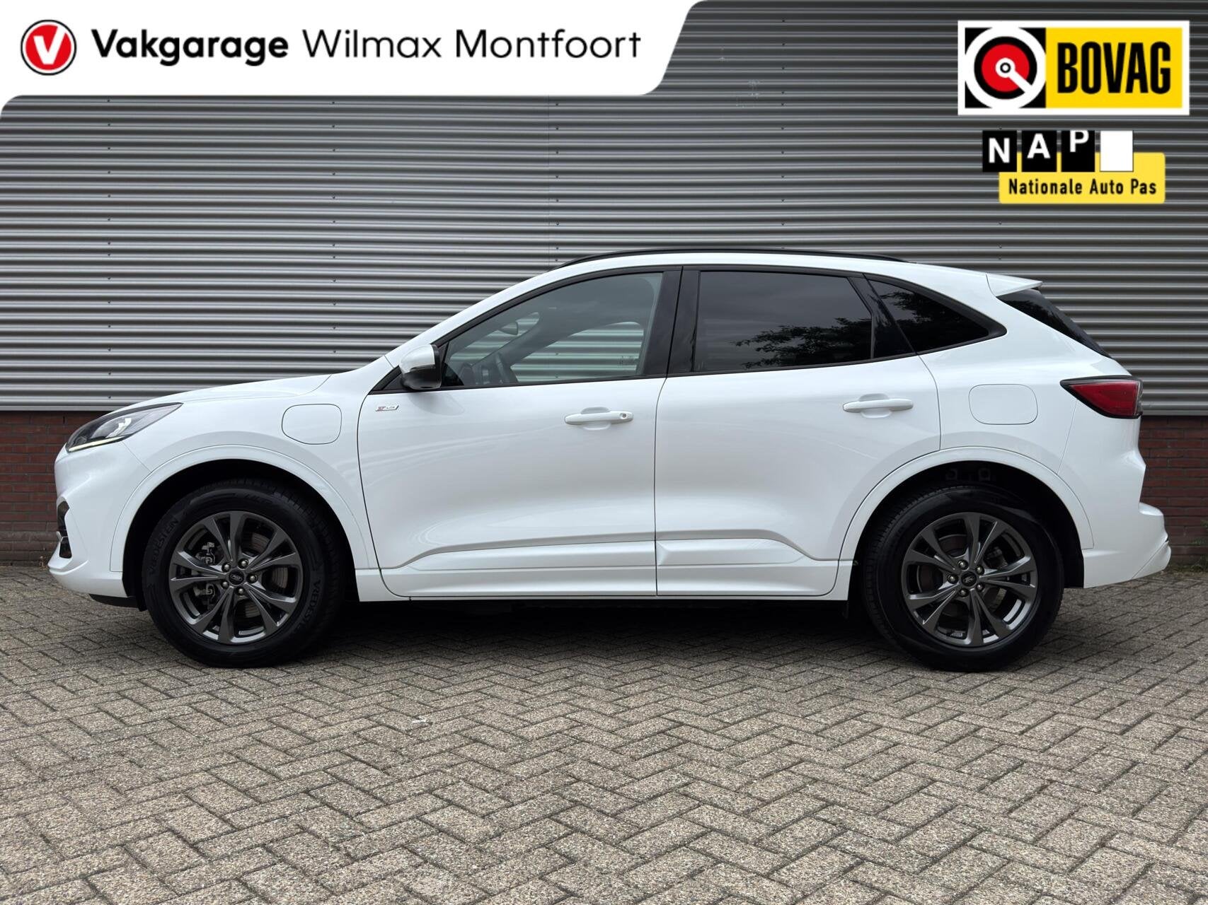 Ford Kuga 2.5 PHEV ST-Line|Elek,trekhaak|Camera|85%SOH|Cruis, Auto's, Gebruikt, Euro 6, Met garantie (alle), Wit