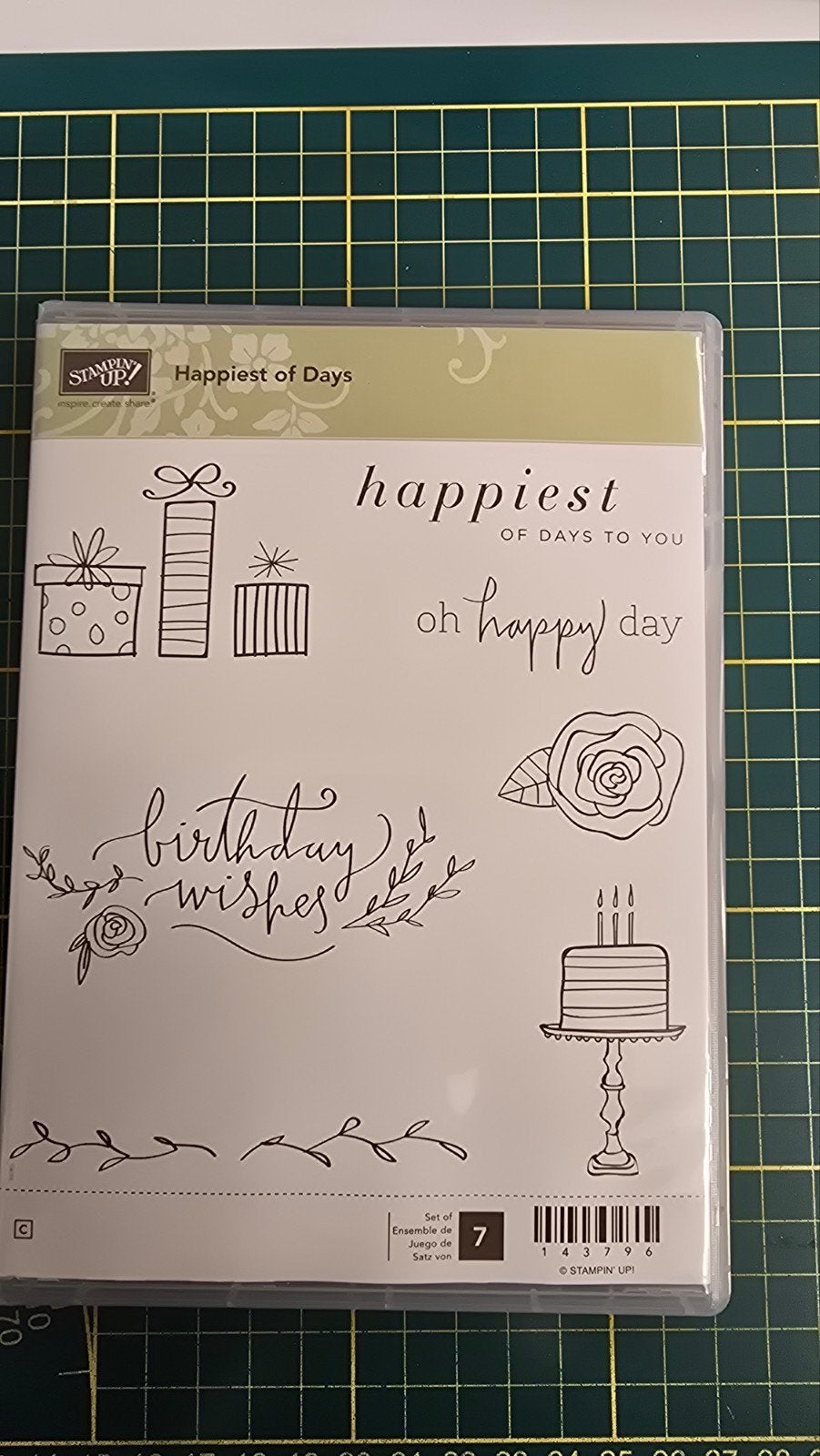 stampin up stempelset happiest of days, Ophalen of Verzenden, Zo goed als nieuw