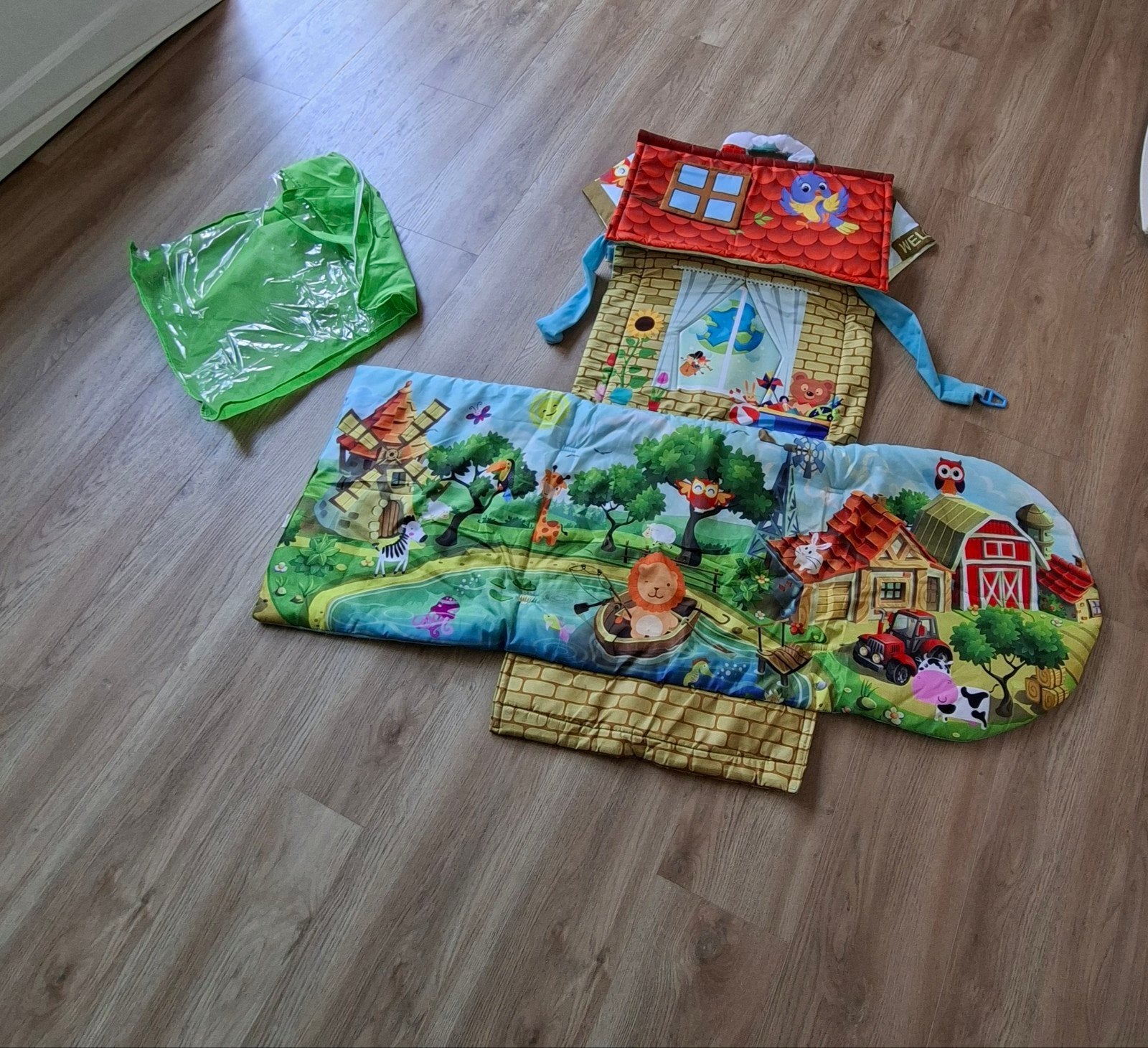 Speelkleed met huisje en rammelaar - Zo goed als nieuw, Ophalen of Verzenden, Zo goed als nieuw, Speelkleed