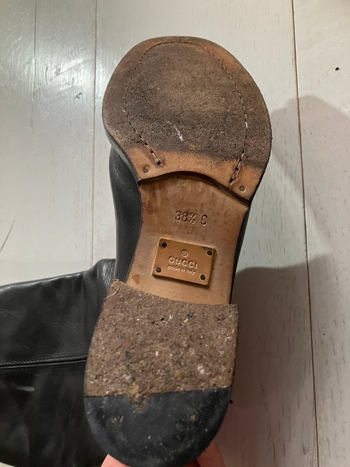 Orginele zwart luce leren laarzen van Gucci 38,5 C (39), Ophalen of Verzenden, Zo goed als nieuw, Zwart, Hoge laarzen