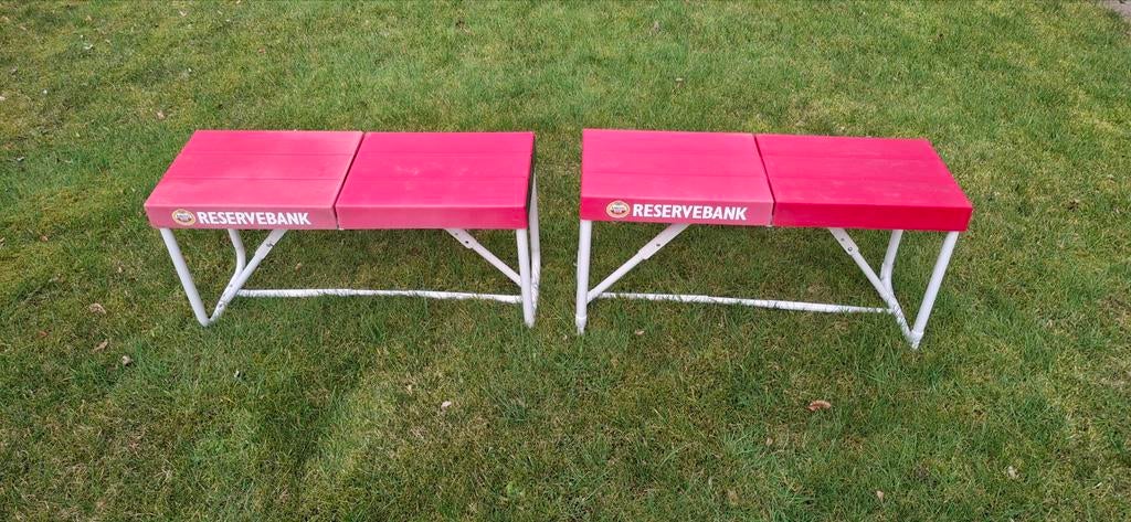 Amstel Reservebankjes - Ideaal voor de kelderklasse, Ophalen, Kunststof, Gebruikt, Twee
