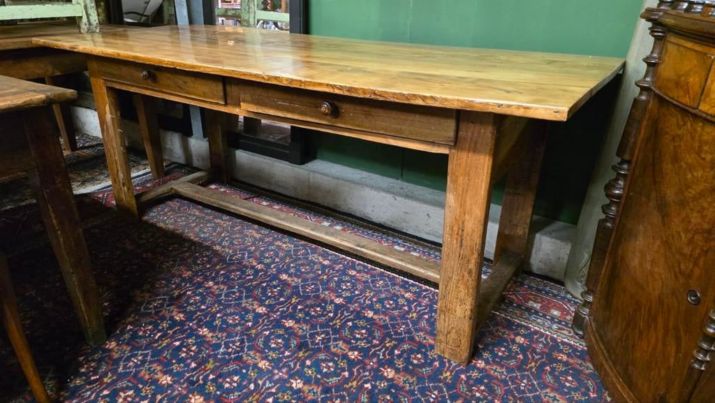 Antieke Franse kersenhouten eetkamertafel, Ophalen of Verzenden